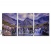 wall26 3 Panel Canvas Wall Art - Landscape of Mountains in the Mist in Black and White - Giclee Print Gallery Wrap Modern Home Decor Ready to Hang - 16"x24" x 3 Panels   